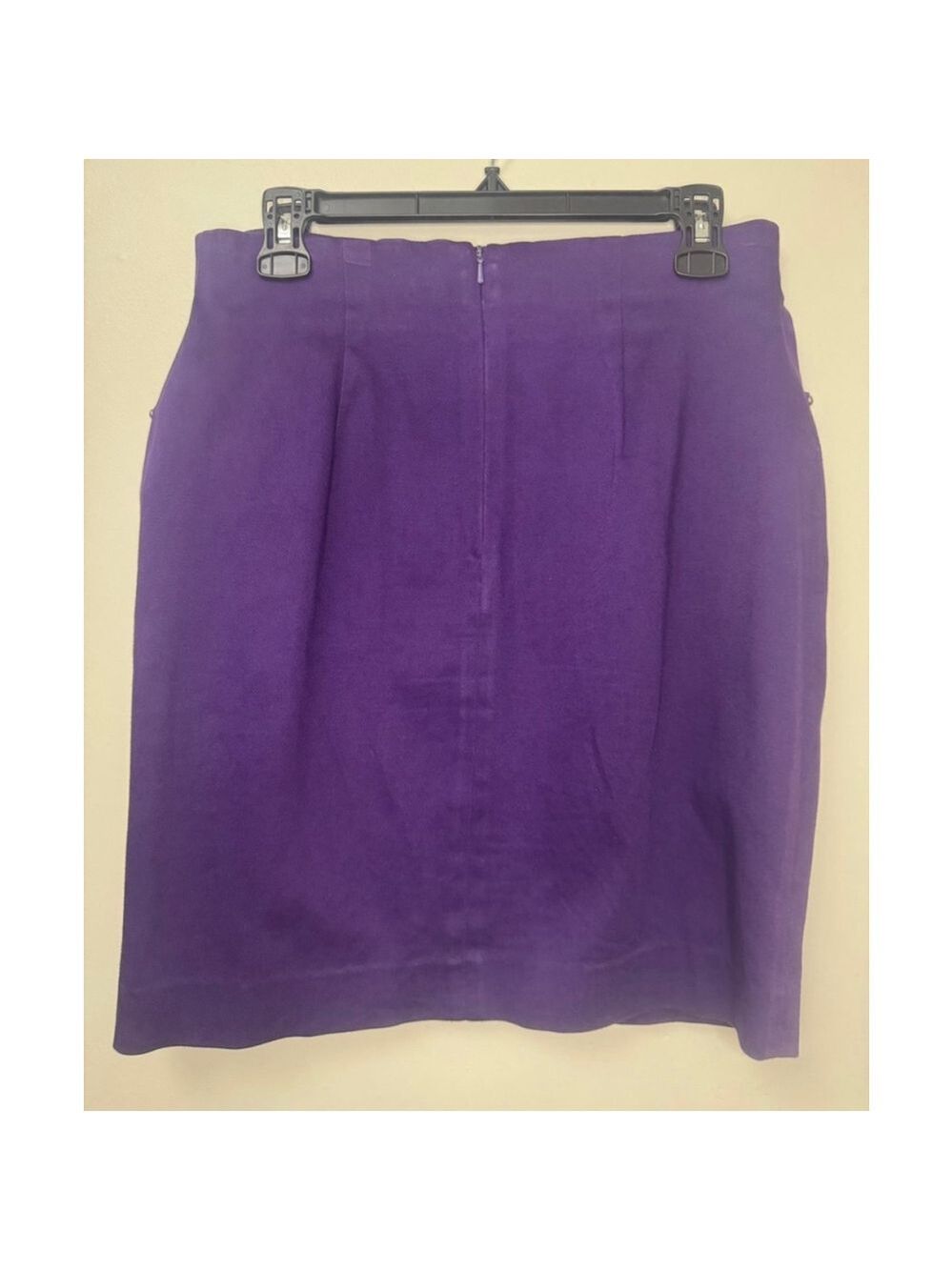 Women's Christian Dior Purple Pencil Cotton Skirt Size 6 - Picture 3 of 9